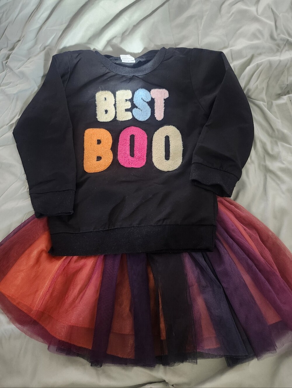 Girls 'Best Boo'  sweat shirt and tutu